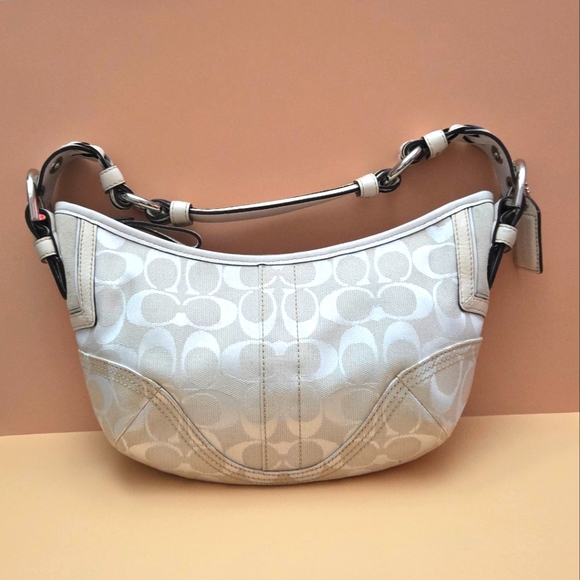 Coach Handbags - Coach Shoulder Bag Limited Edition 2000s Vintage Off White Signature Buckle